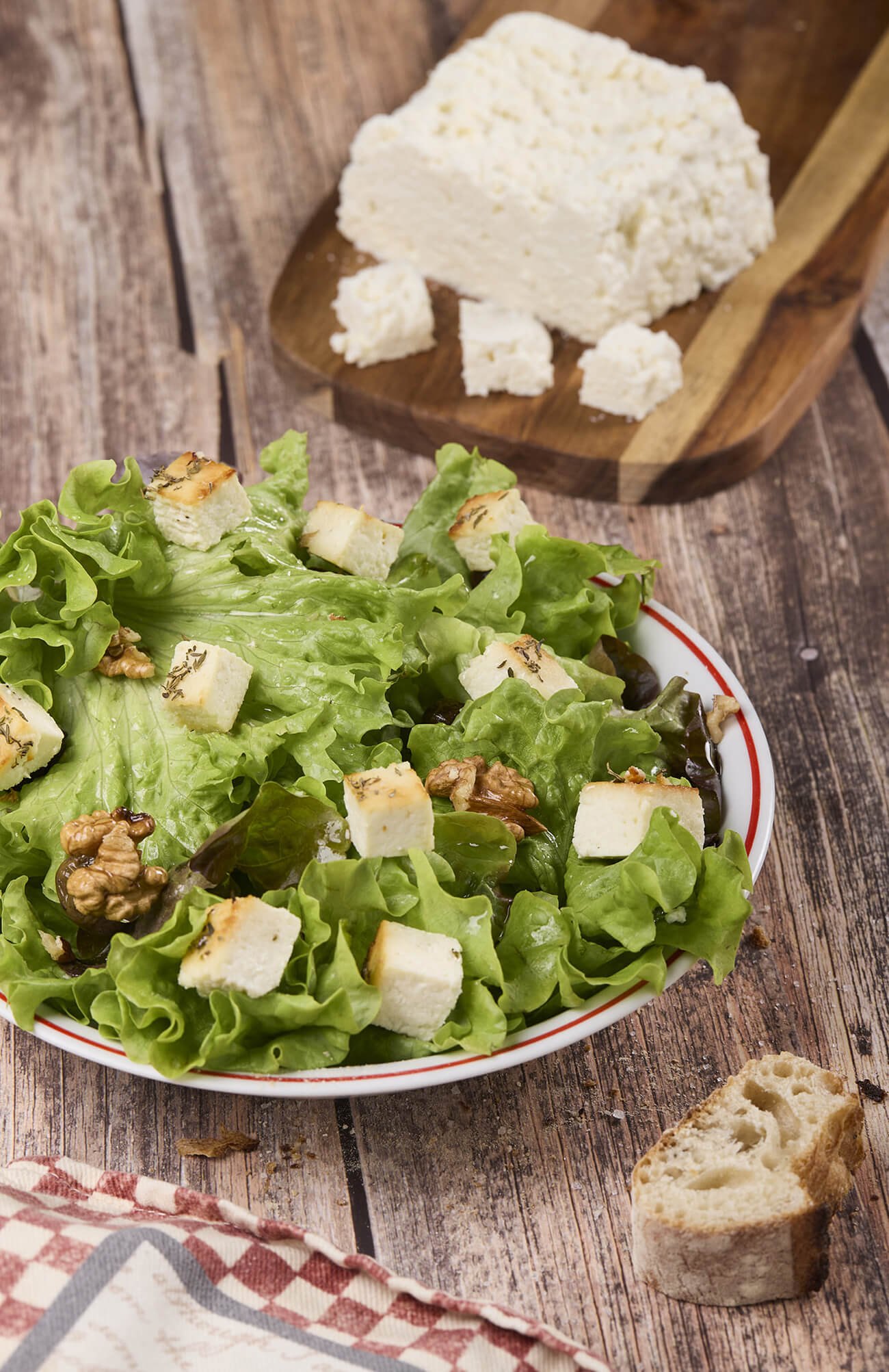 Salade au Sérac chaud